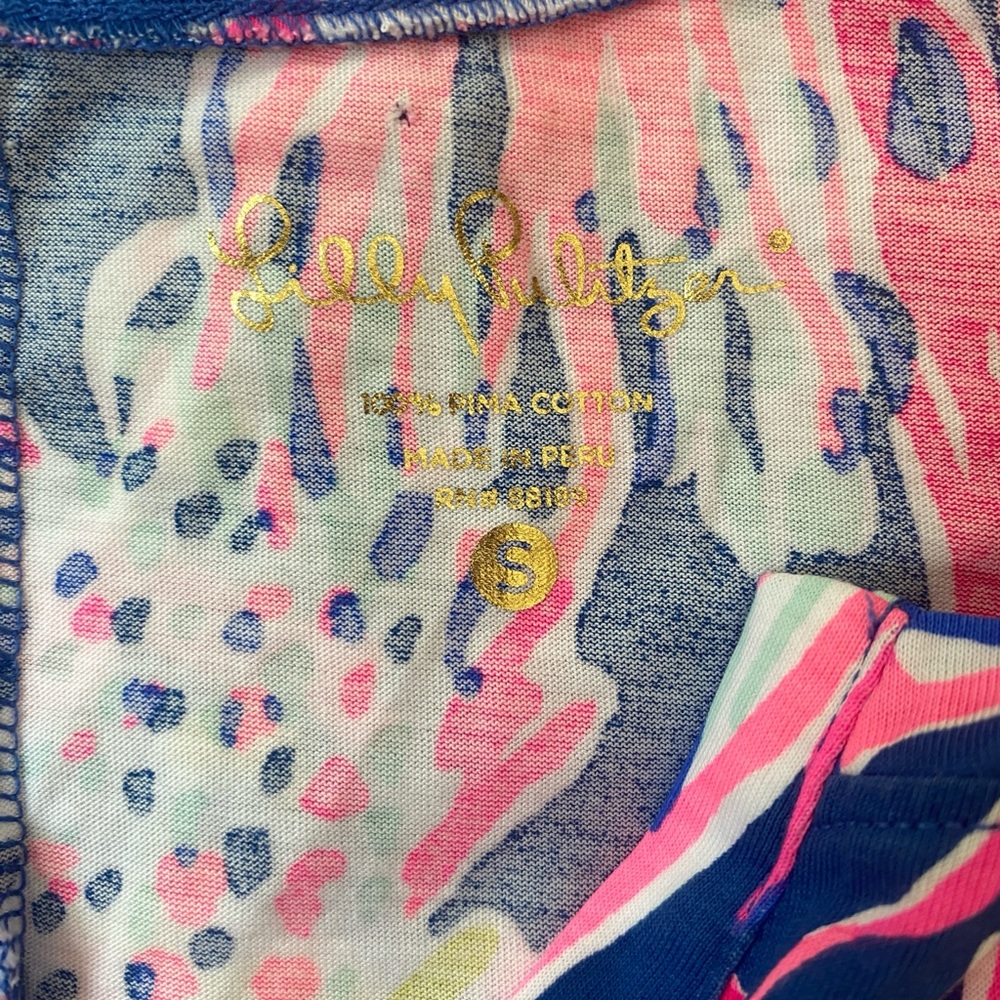 Lilly Pulitzer Banyan Dress Sunken Treasure Pima Cotton Size S - Picture 2 of 12